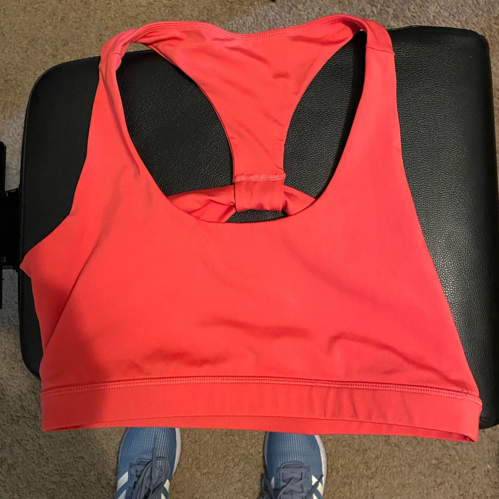 Buff bunny coral sports bra
